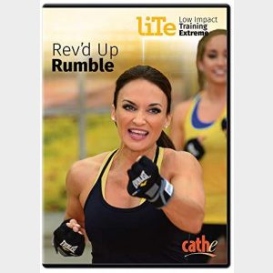 Cathe Friedrich LITE Rev'd Up Rumble Kickboxing Low Impact Exercise DVD - Lose Weight and Get In Shape With This Fat Burning Cardio Kickbox Weight Loss Workout DVD