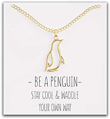 Happy Kisses Penguin Necklace Gift...