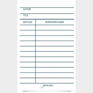 Jot & Mark Library Due Date Note Cards | Checkout Catalog Book Cards (100 cards per pack)