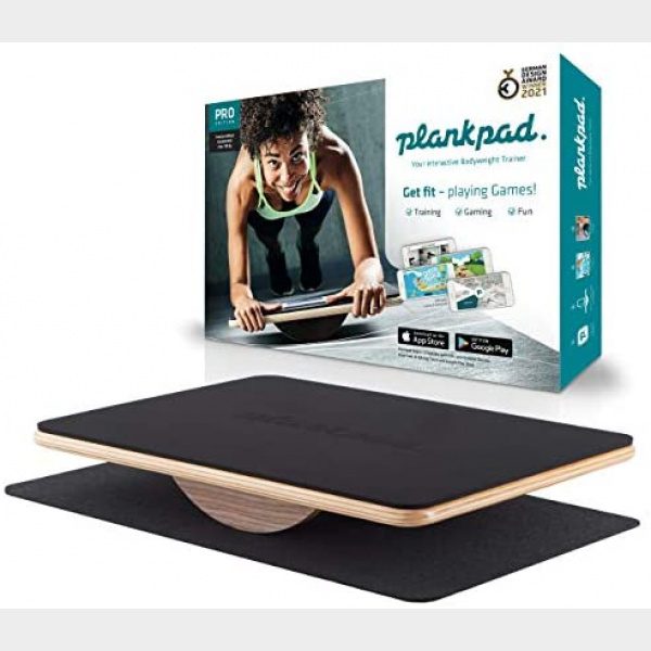 Plankpad PRO - Plank Board Core Trainer & Full Body Fitness while Playing Games & Workouts on iOS/Android App - Balance Board, Exercise Equipment