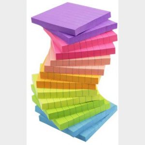 Sticky Notes with Lines Lined Sticky Notes 3x3 Bright Multi Colors 14 Pads 80 Sheet/Pad (14)