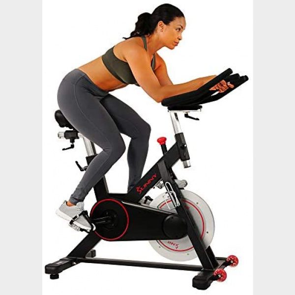 Sunny Health & Fitness Magnetic Indoor Cycling Bike with 44 lb Flywheel and Large Device Holder