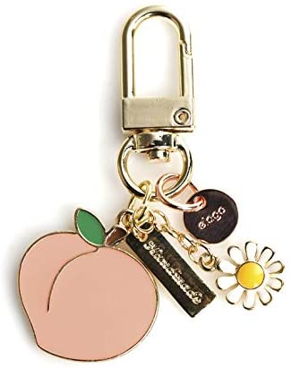 elago AirPods Keyring [PEACH] - Charm for AirPods, Handbag, Tote, Purse, Backpack, Bag, Car Key, Durable Keychain, Sturdy material, Cute Accessories for Women